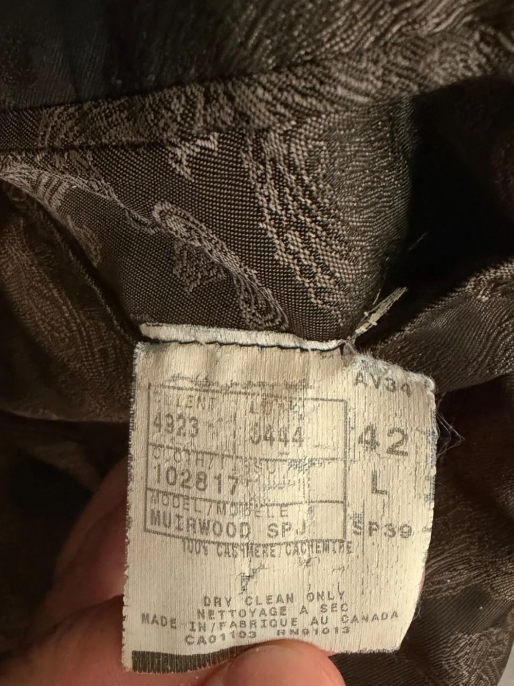 Share Jack Victor 42L Pure Cashmere Sport Coat Brown Herringbone Italy Fabric Ca
